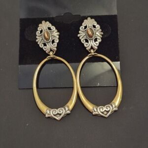 American West Gold and Silver Ornate Earrings